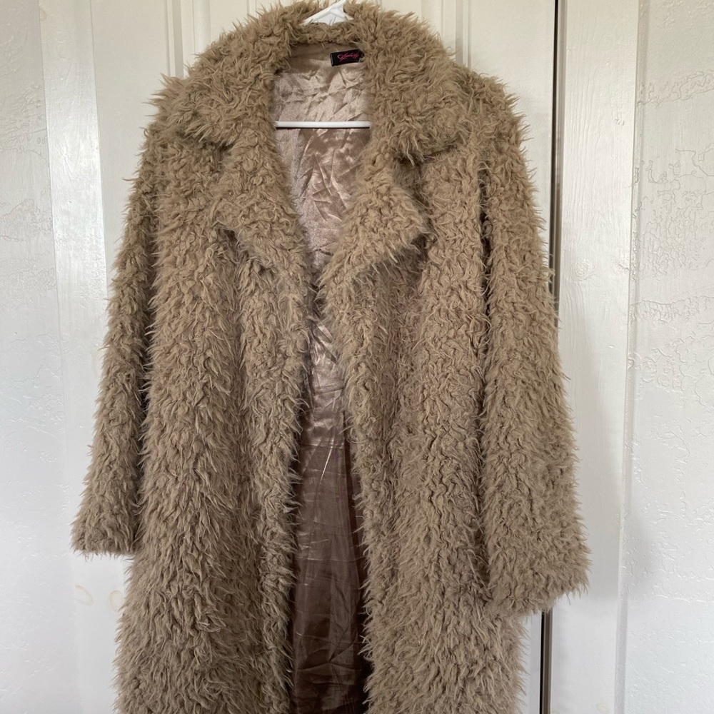 Shag fur coat